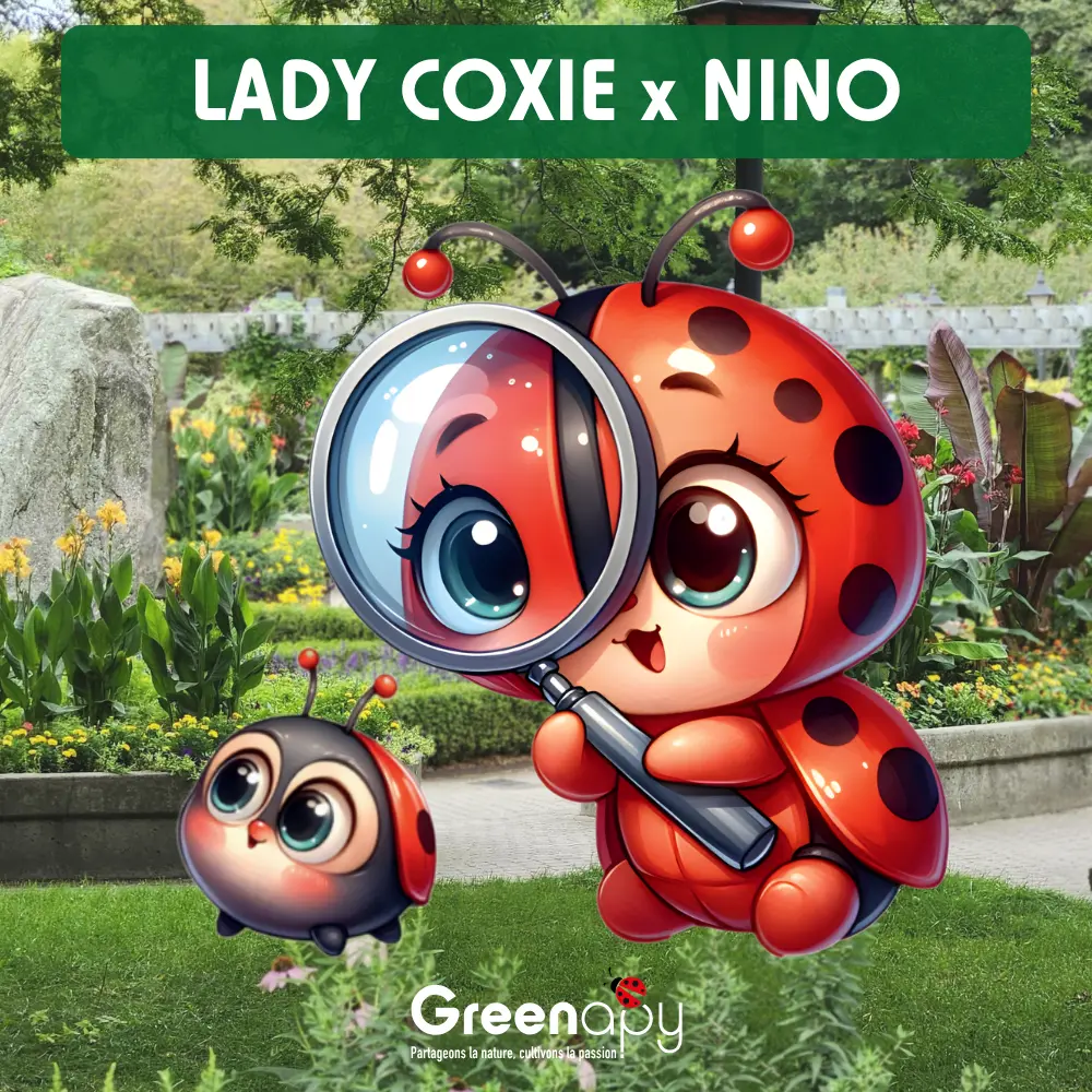 Kit d’élevage de coccinelles Coccifly Greenapy pour enfants avec Lady Coxie et Nino